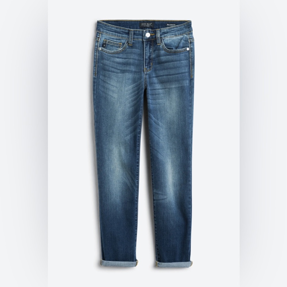 Adelene Mid Rise Girlfriend Jean